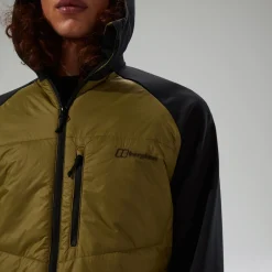 Berghaus Men's Trawden Hybrid Hooded Jacket - Green/Black Best
