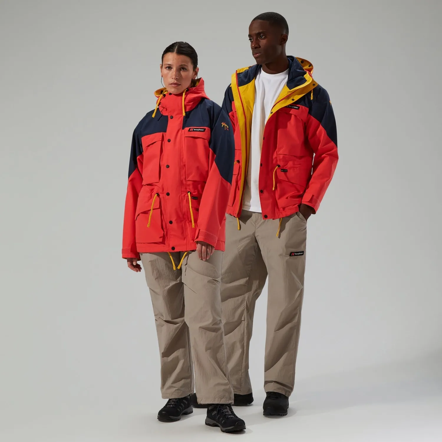 Berghaus Unisex Mera Peak 2000 Waterproof Jacket - Red/Blue Clearance