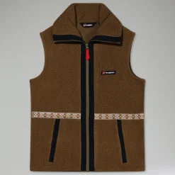 Berghaus Unisex Rhynie Aztec Fleece Gilet - Brown/Black Hot