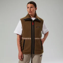 Berghaus Unisex Rhynie Aztec Fleece Gilet - Brown/Black Hot