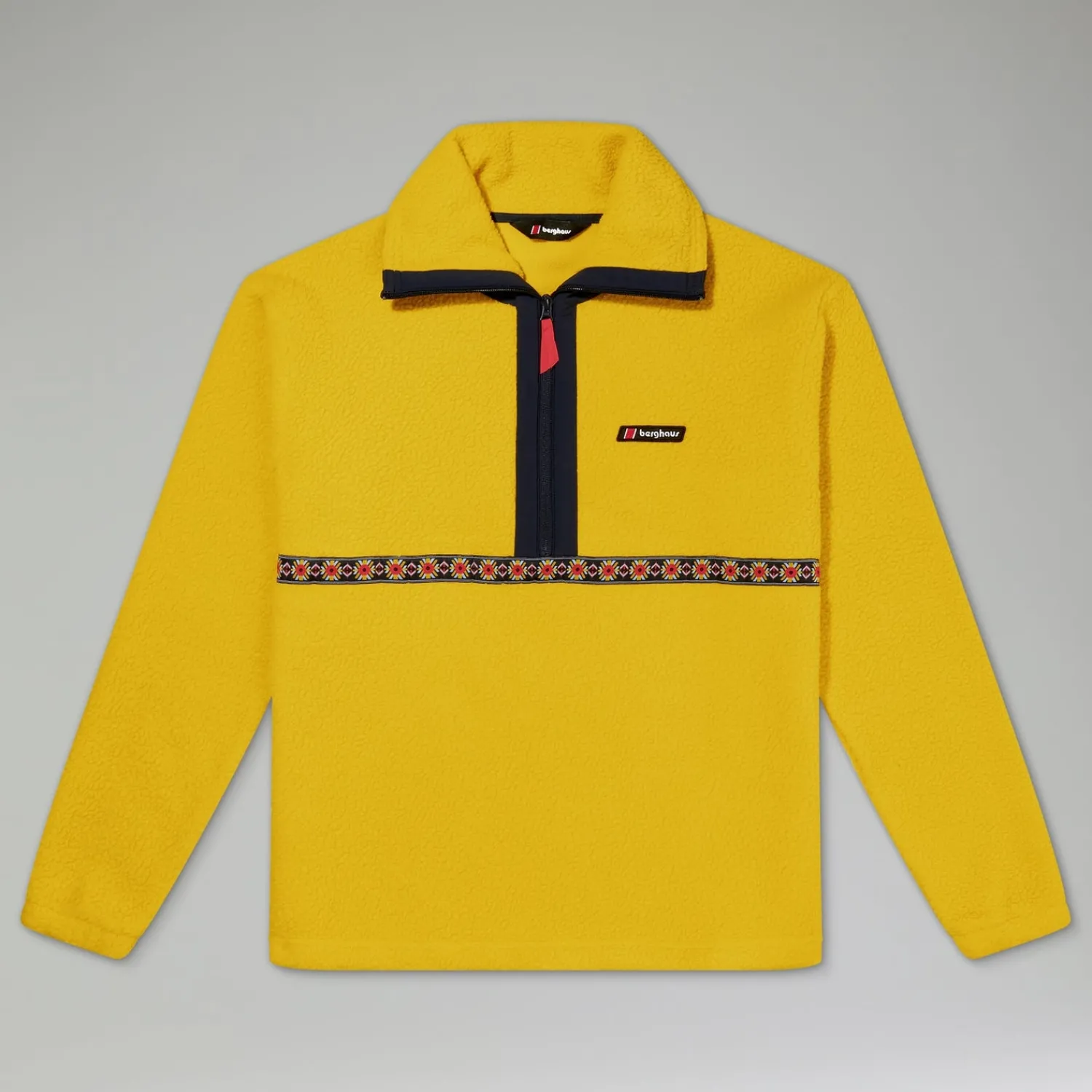Berghaus Unisex Rhynie Aztec Half Zip Fleece - Yellow/Blue Fashion