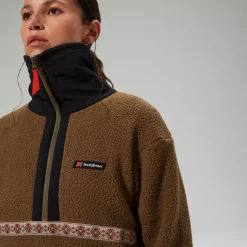 Berghaus Unisex Rhynie Aztec Half Zip Fleece - Brown/Black Clearance