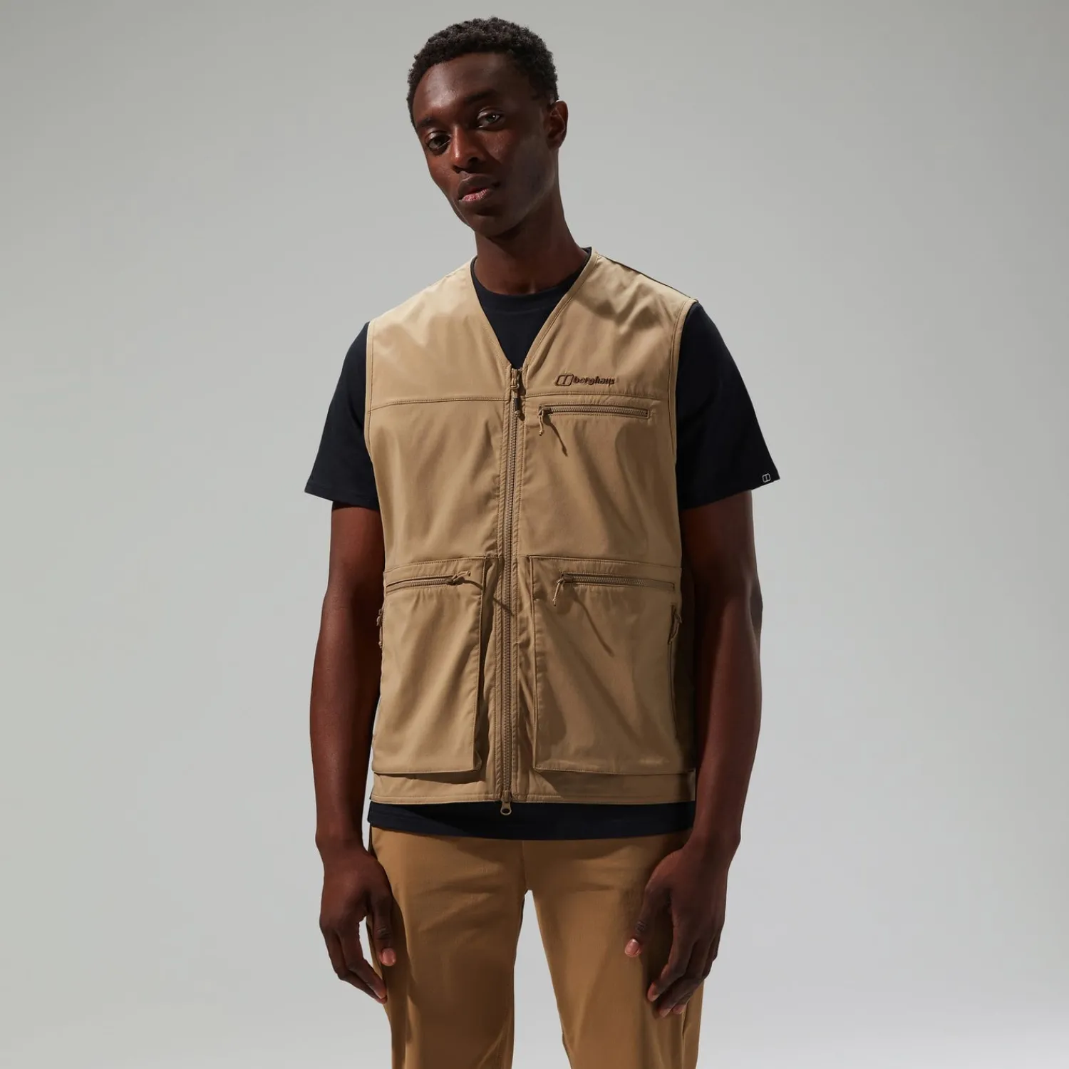 Berghaus Unisex Utility Pocket Vest Brown Fashion
