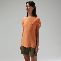 Berghaus Women's 24/7 Crew Short Sleeve Tech Tee Orange Sale