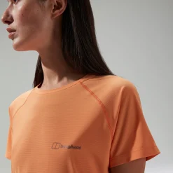 Berghaus Women's 24/7 Crew Short Sleeve Tech Tee Orange Sale