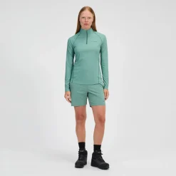 Berghaus Women's 24/7 Half Zip Long Sleeve Tech Tee - Green Best