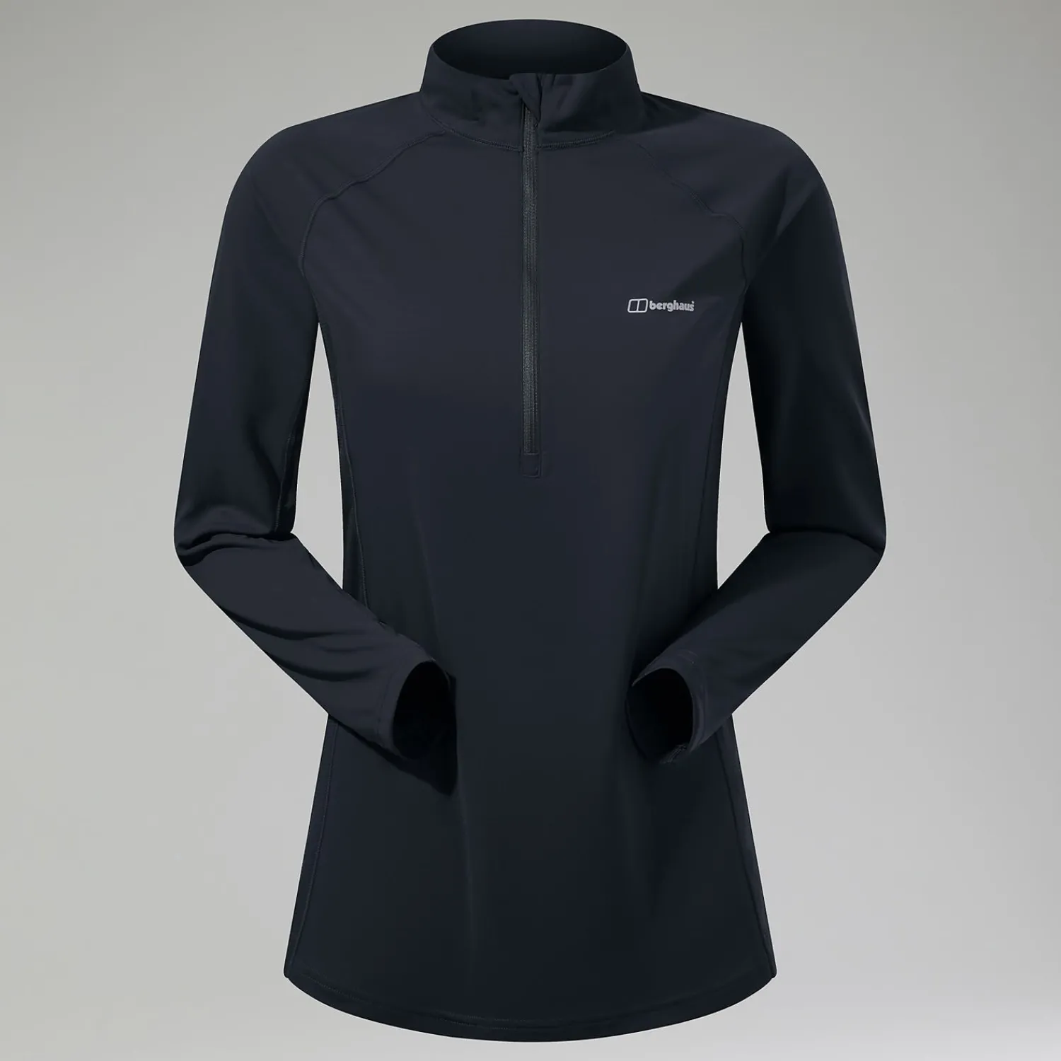 Berghaus Women's 24/7 Half Zip Maternity Long Sleeve Tech Tee Black Discount