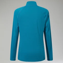 Berghaus Women's 24/7 Half Zip Maternity Long Sleeve Tech Tee - Turquoise Outlet