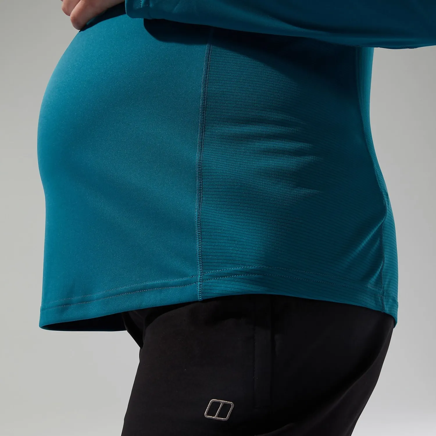 Berghaus Women's 24/7 Half Zip Maternity Long Sleeve Tech Tee - Turquoise Outlet