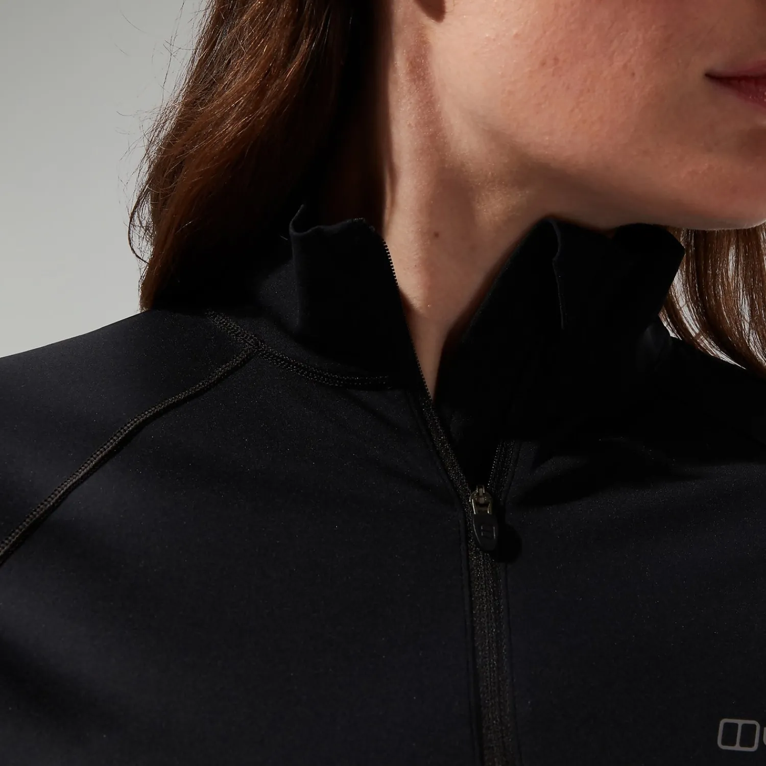 Berghaus Women's 24/7 Half Zip Maternity Long Sleeve Tech Tee Black Discount
