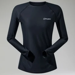 Berghaus Women's 24/7 Long Sleeve Crew Base Layer - Black Sale