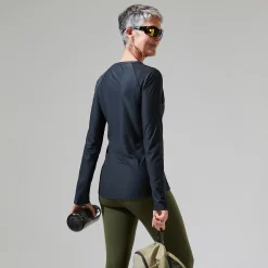 Berghaus Women's 24/7 Long Sleeve Crew Base Layer - Black Sale