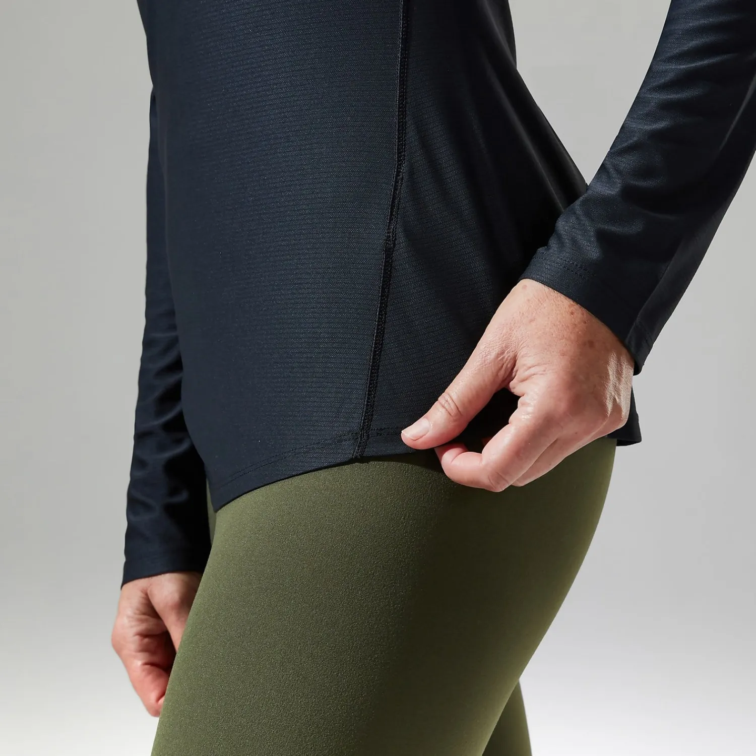 Berghaus Women's 24/7 Long Sleeve Crew Base Layer - Black Sale