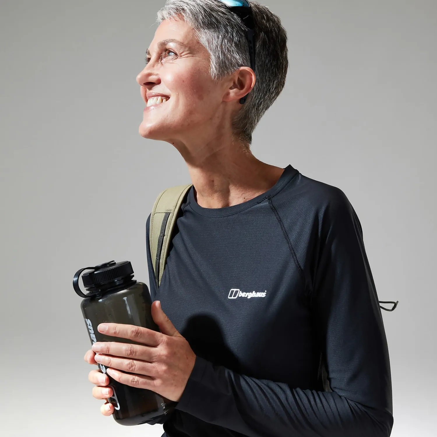 Berghaus Women's 24/7 Long Sleeve Crew Base Layer - Black Sale