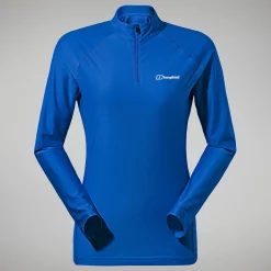 Berghaus Women's 24/7 Tech Long Sleeve Half Zip Tee - Blue Outlet