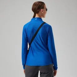 Berghaus Women's 24/7 Tech Long Sleeve Half Zip Tee - Blue Outlet