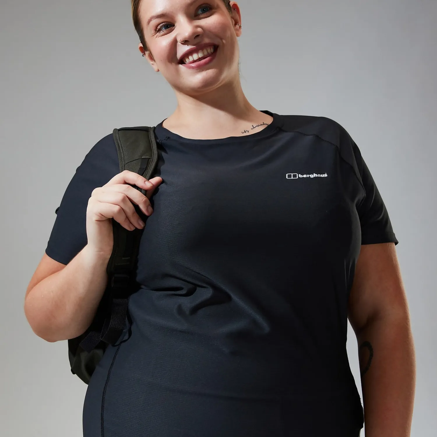 Berghaus Women's 24/7 Tech Tee Super Stretch Crew - Black Discount