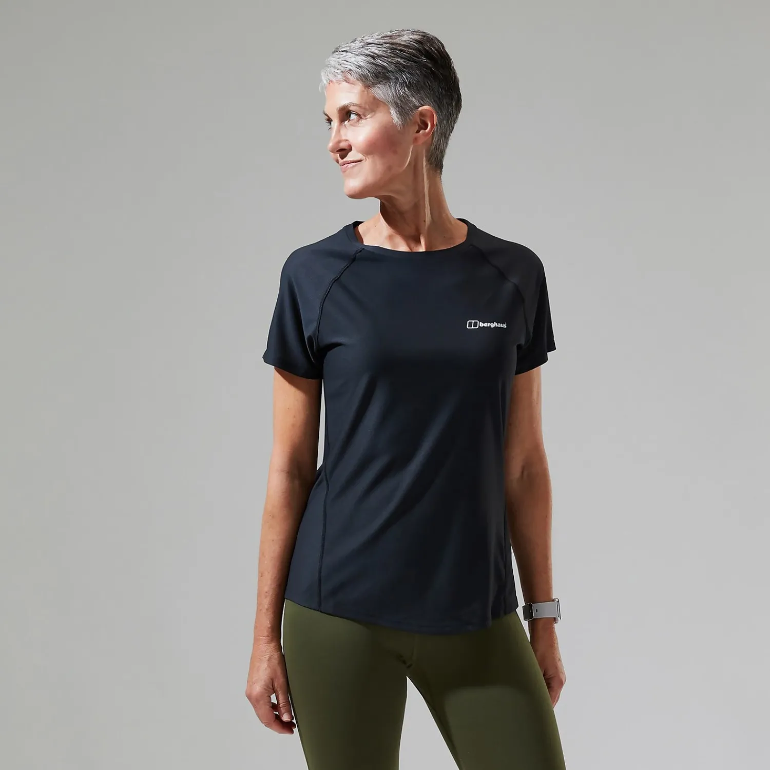 Berghaus Women's 24/7 Tech Tee Super Stretch Crew - Black Discount