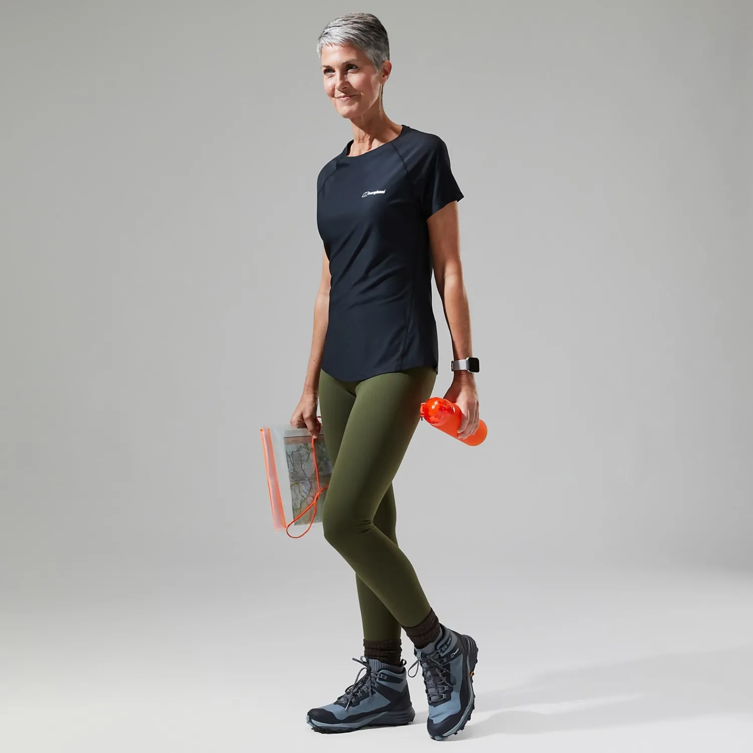 Berghaus Women's 24/7 Tech Tee Super Stretch Crew - Black Discount