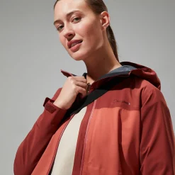 Berghaus Women's Arnaby Hooded Waterproof Jacket - Red New