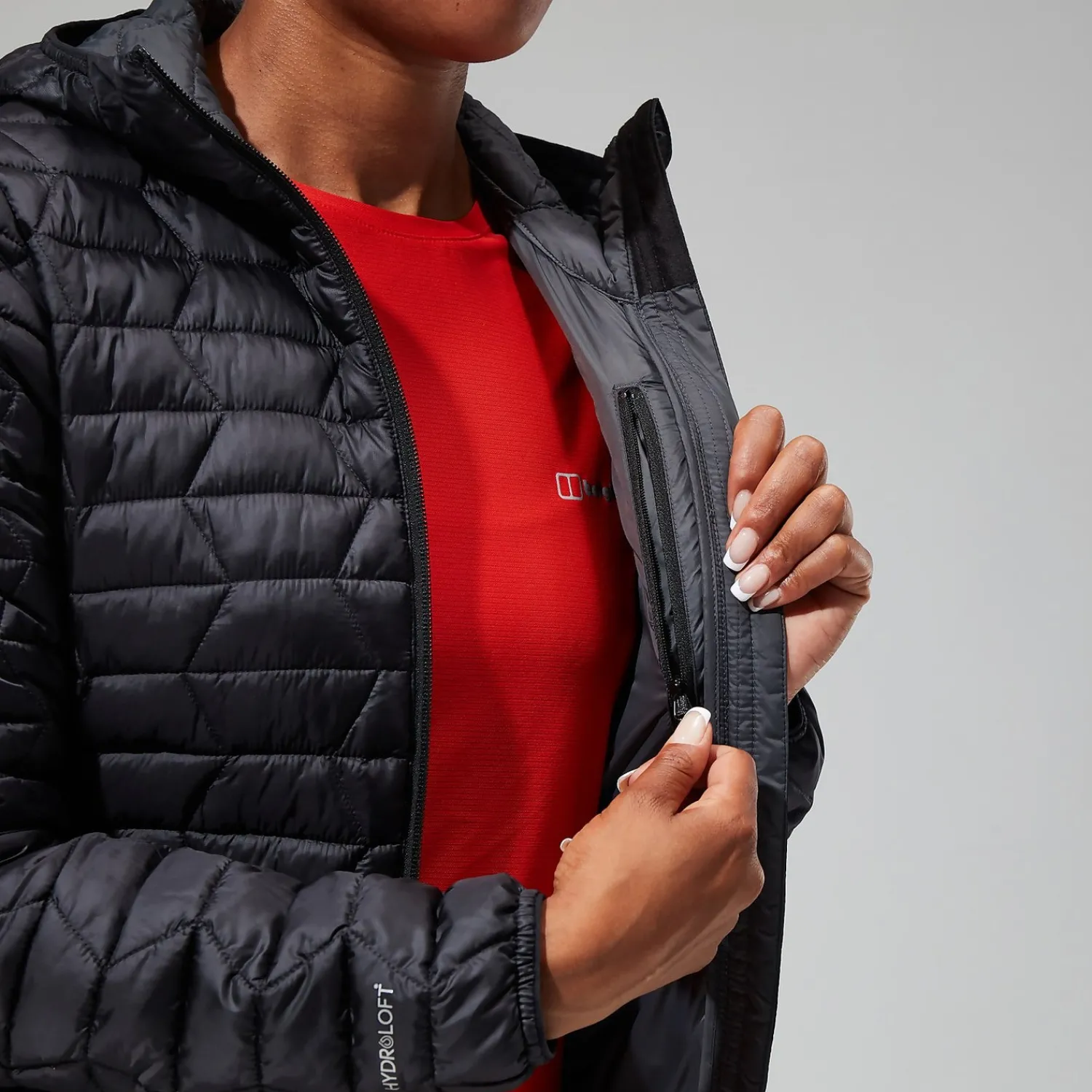Berghaus Women's Cuillin Insulated Hoody - Black/Grey New
