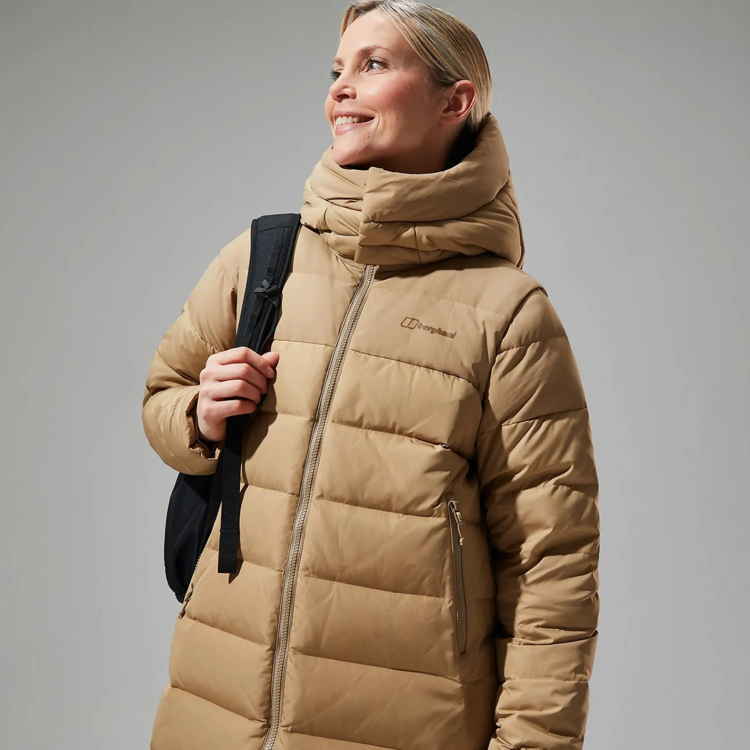 Berghaus Women's Embo 4in1 Down Insulated Long Jacket - Natural Online