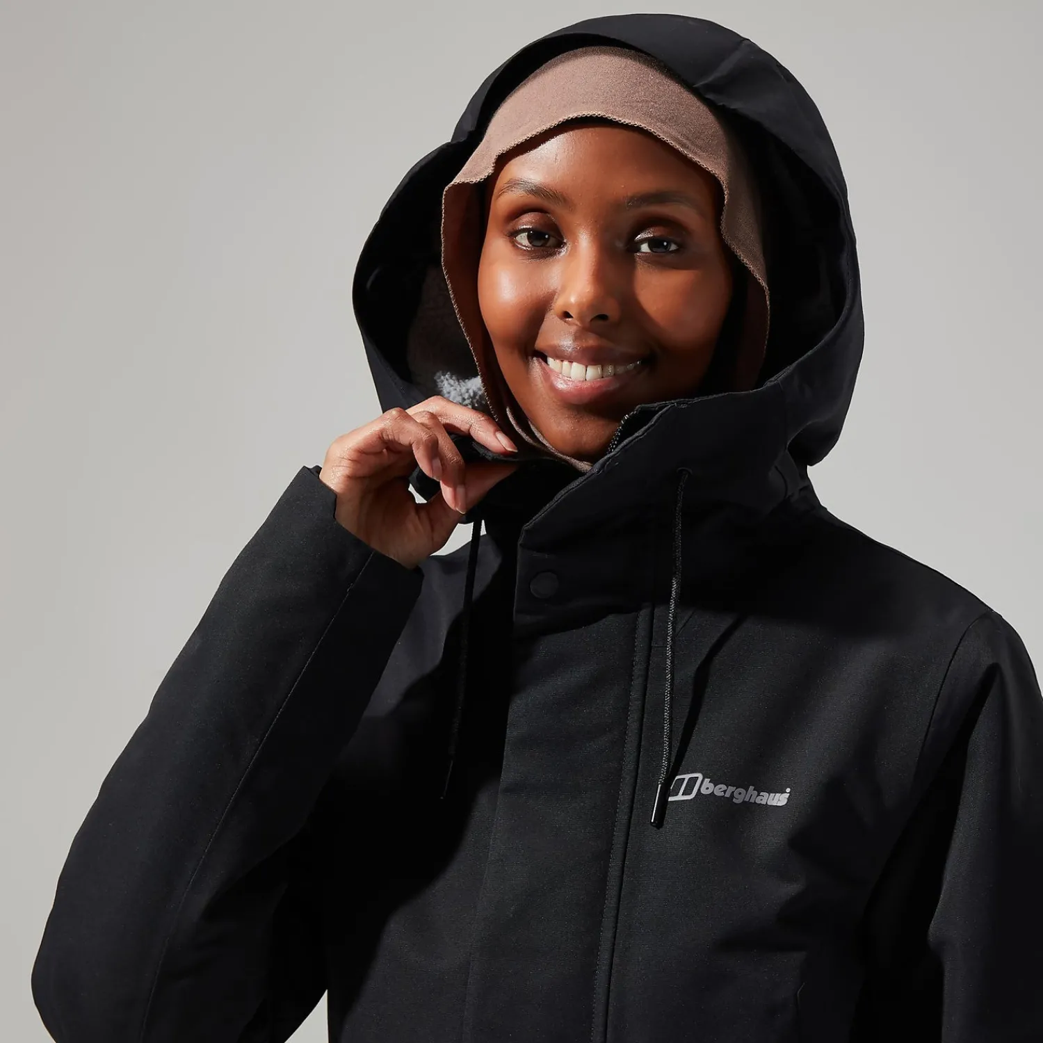 Berghaus Women's Foxghyll Hooded Parka - Black/Grey Outlet