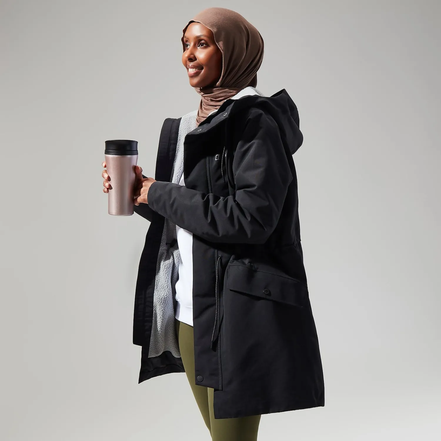 Berghaus Women's Foxghyll Hooded Parka - Black/Grey Outlet