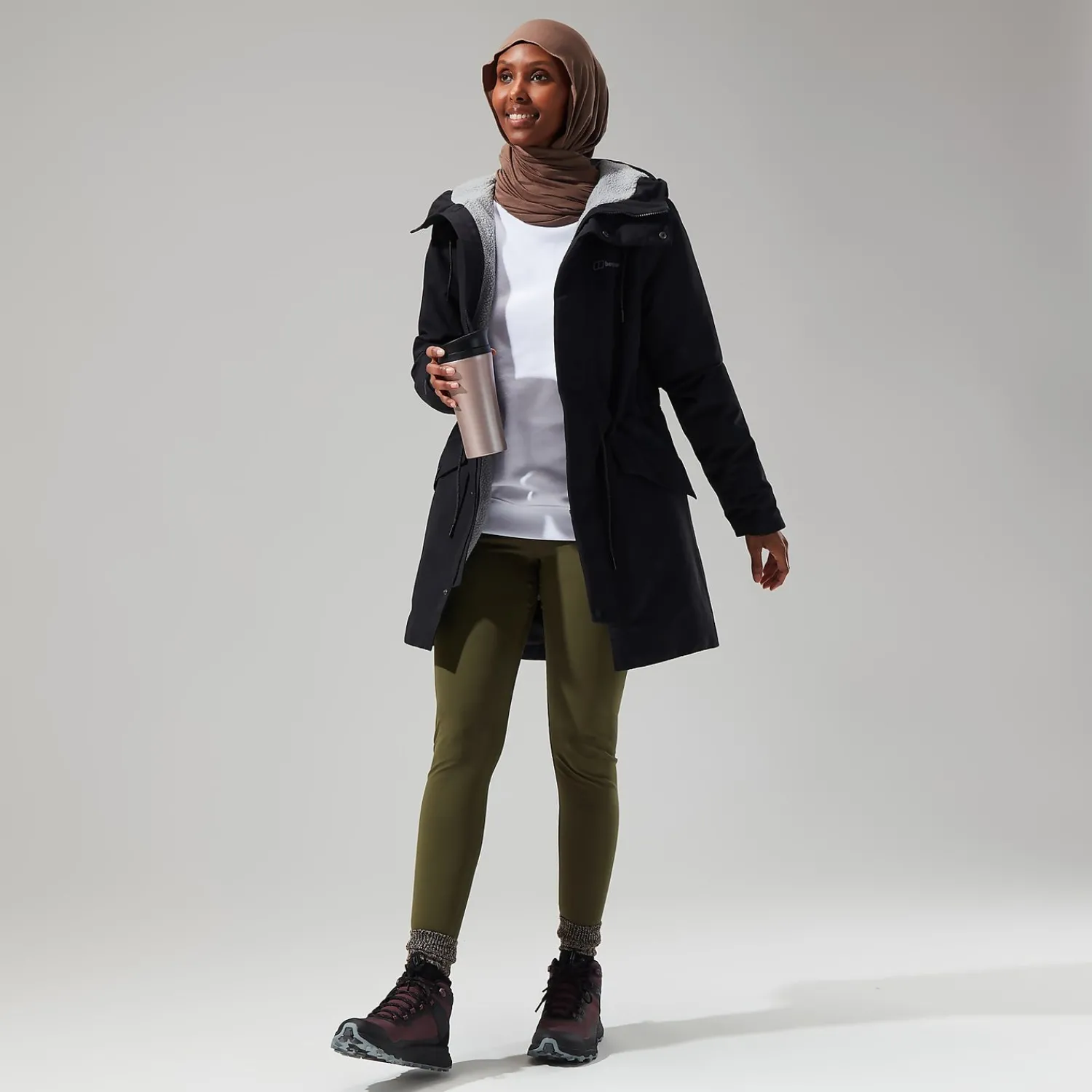 Berghaus Women's Foxghyll Hooded Parka - Black/Grey Outlet