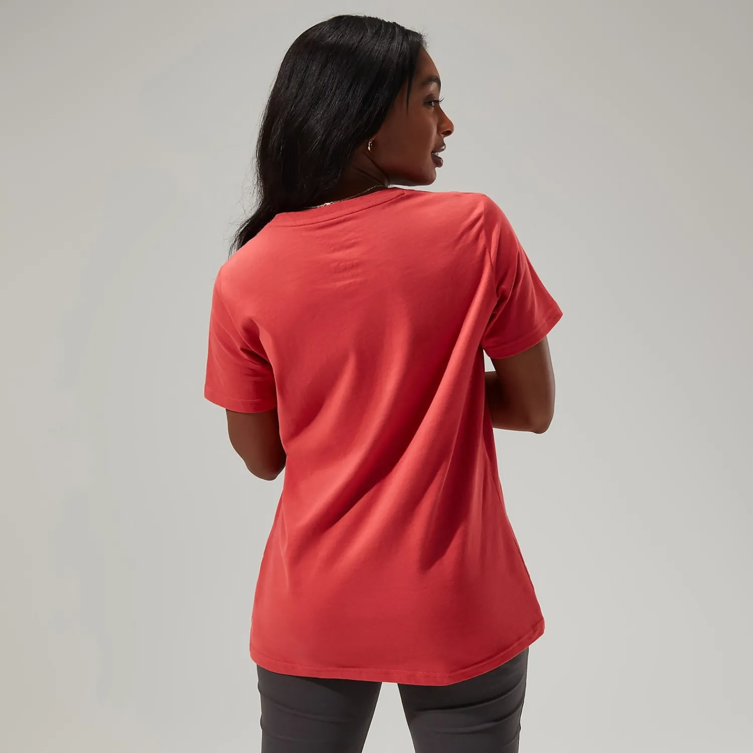 Berghaus Women's Linear Landscape Super Stretch Tee Red Sale