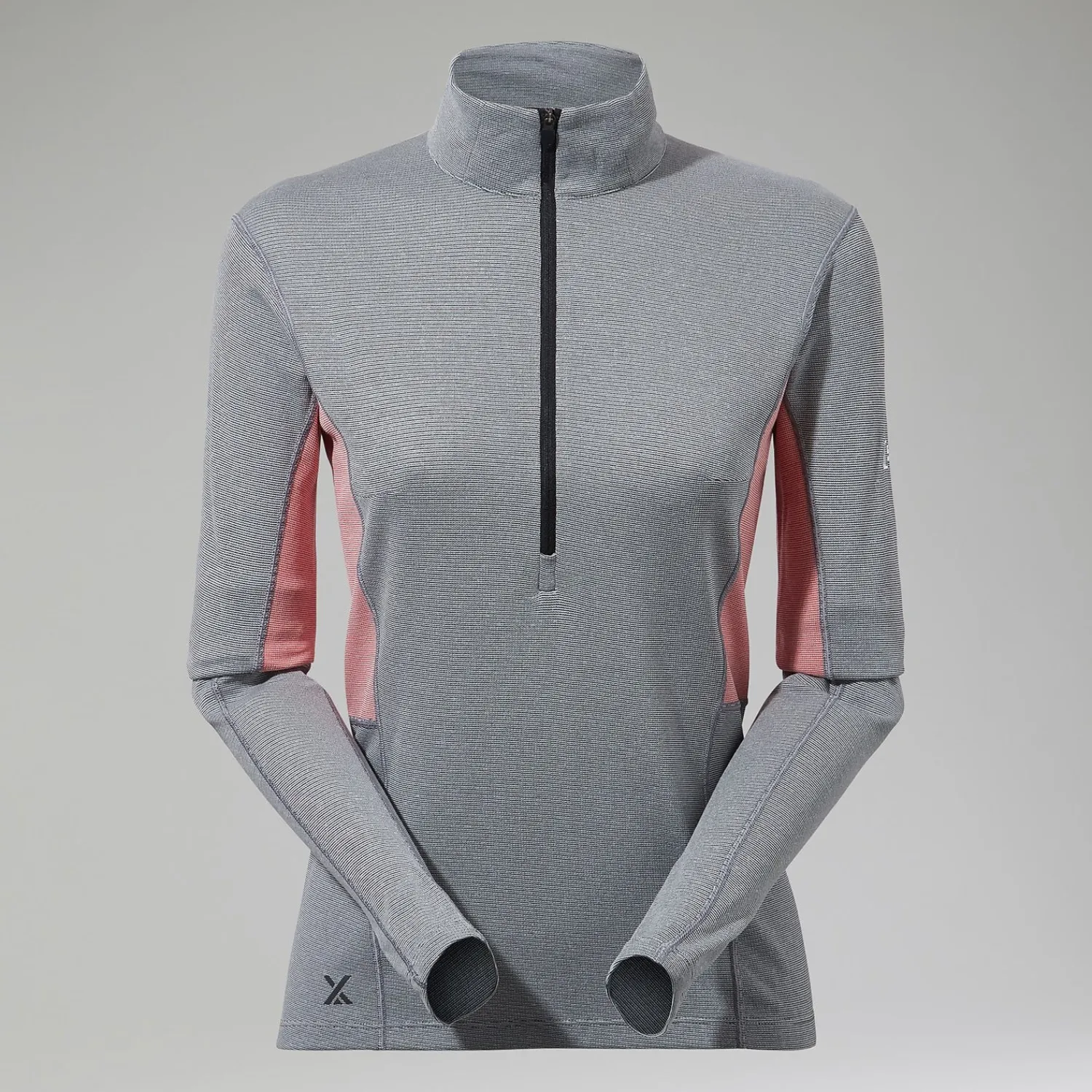 Berghaus Women's MTN Guide Long Sleeve Half Zip - Grey/Red Sale