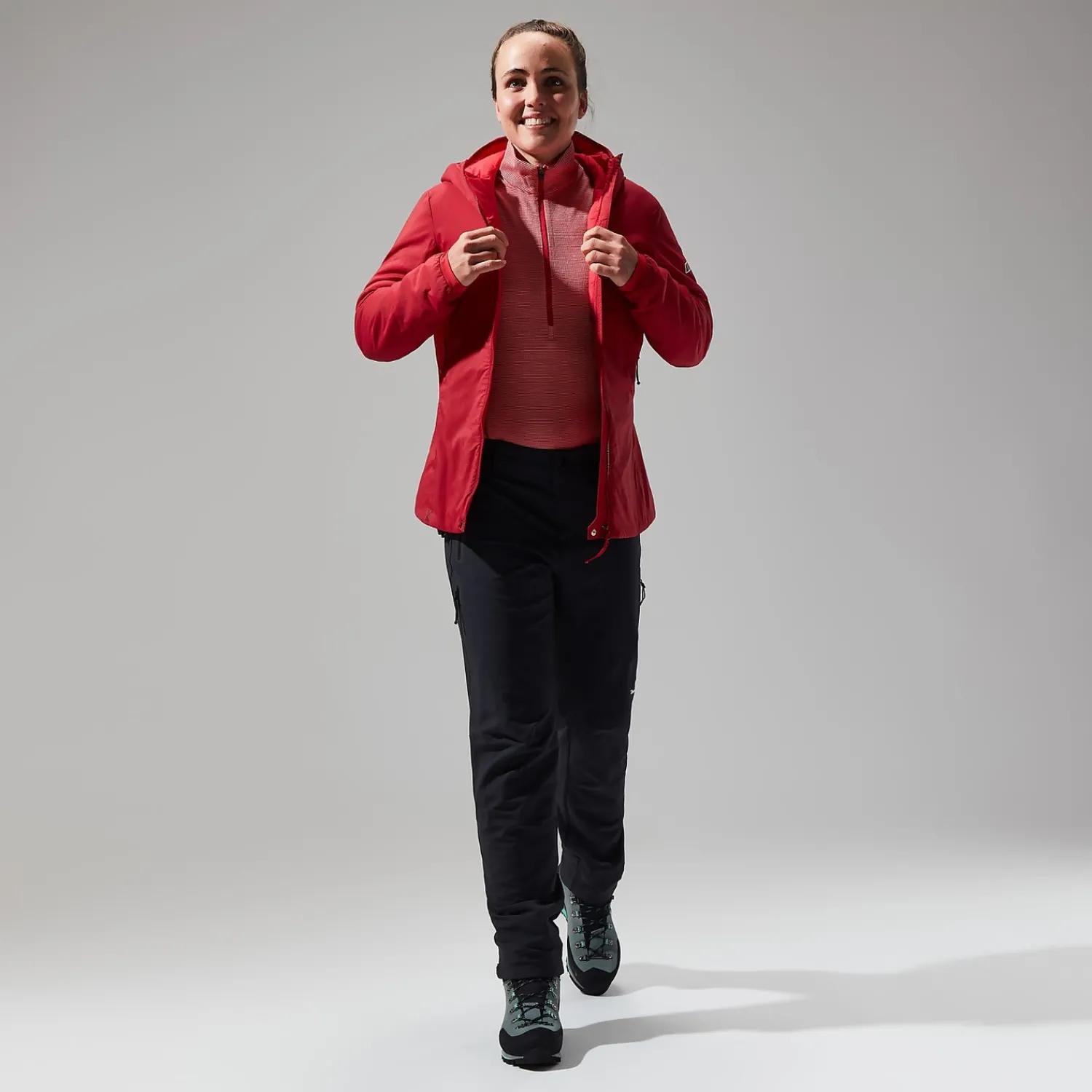 Berghaus Women's MTN Guide Long Sleeve Half Zip - Red Clearance