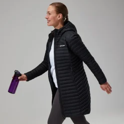 Berghaus Women's Nula Micro Jacket Long - Black Hot