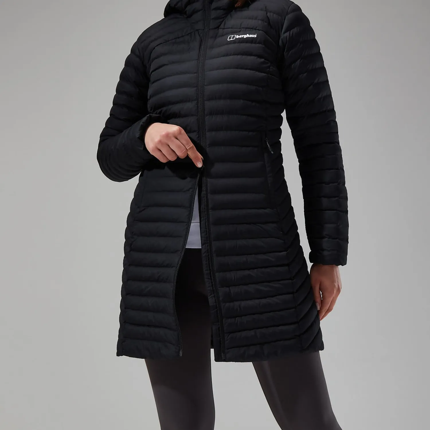 Berghaus Women's Nula Micro Jacket Long - Black Hot