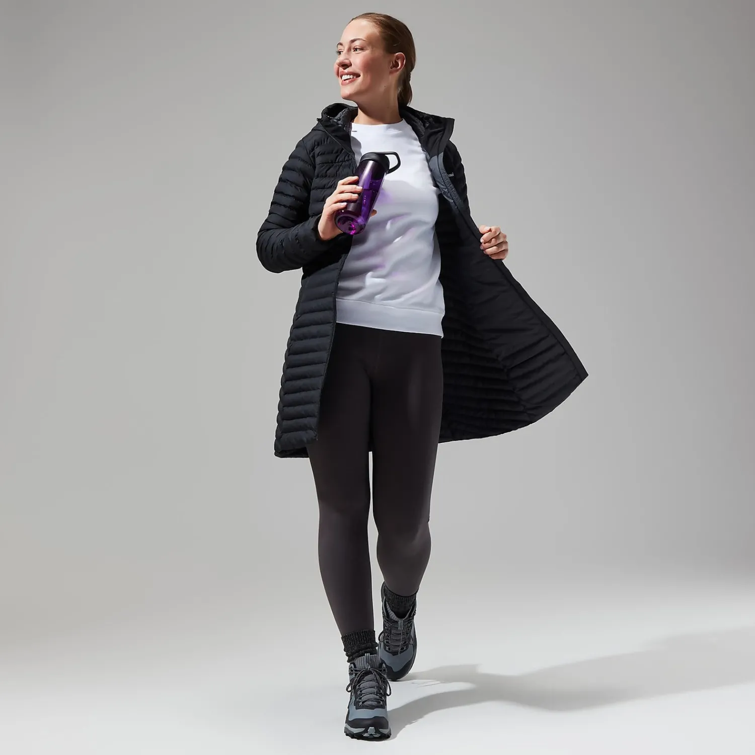 Berghaus Women's Nula Micro Jacket Long - Black Hot