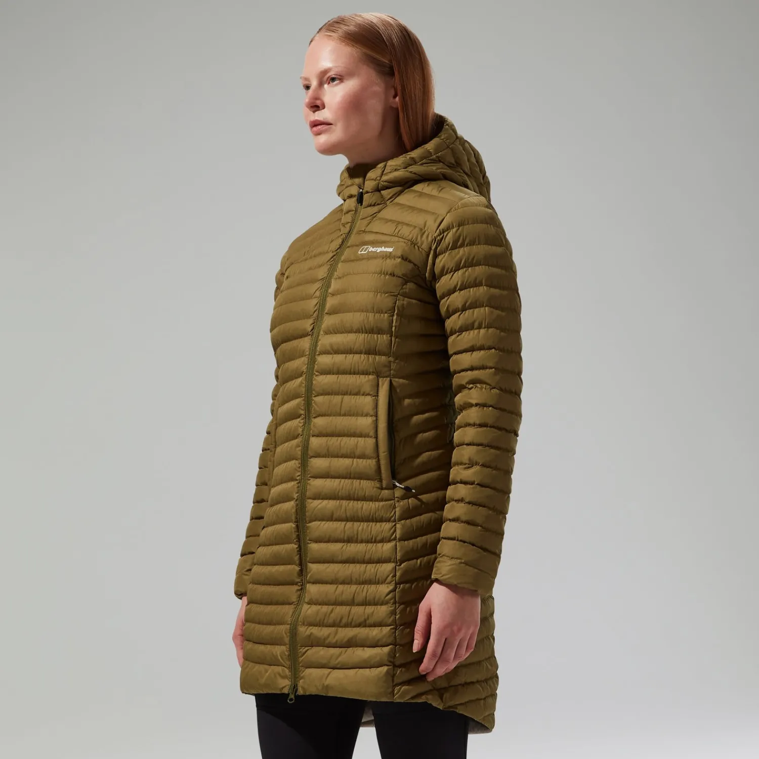 Berghaus Women's Nula Micro Synthetic Insulated Long Jacket - Green New