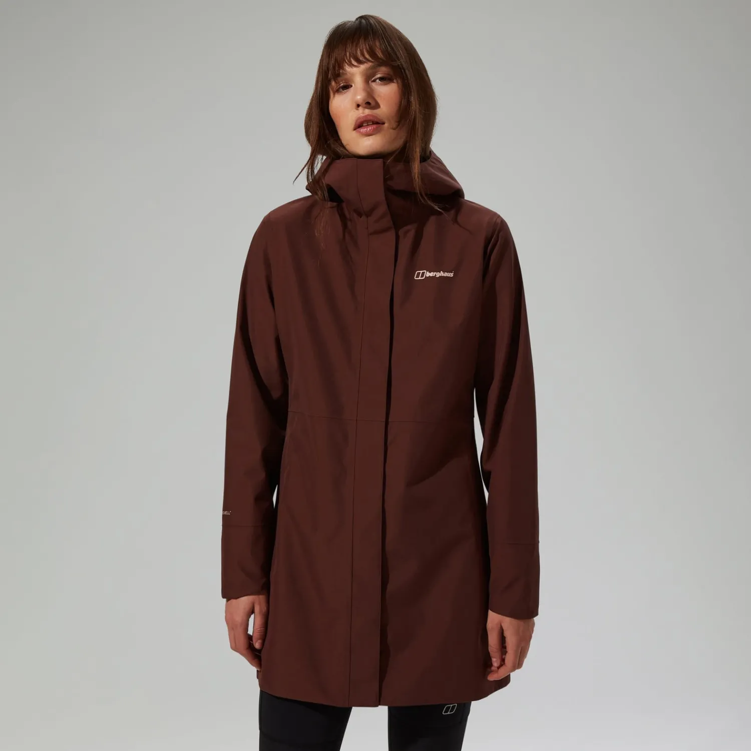 Berghaus Women's Omeara Long Waterproof Jacket - Brown Fashion