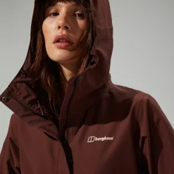 Berghaus Women's Omeara Long Waterproof Jacket - Brown Fashion