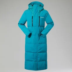 Berghaus Women's Saffren Duster Hooded Down Insulated Jacket - Turquoise Sale