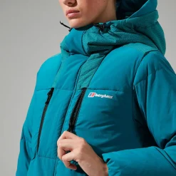 Berghaus Women's Saffren Duster Hooded Down Insulated Jacket - Turquoise Sale