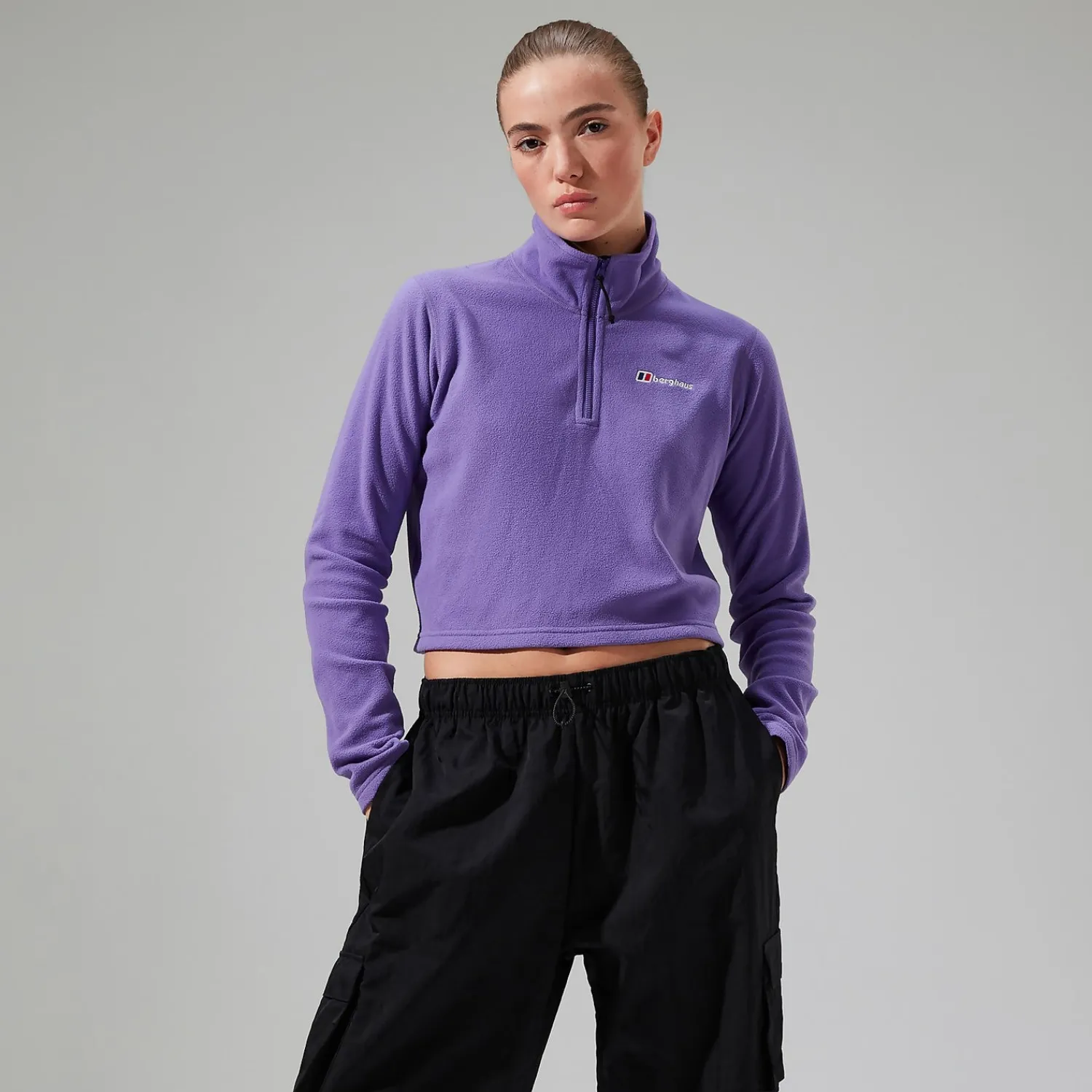 Berghaus Women's URB Prism Cropped Half Zip Fleece - Purple Discount