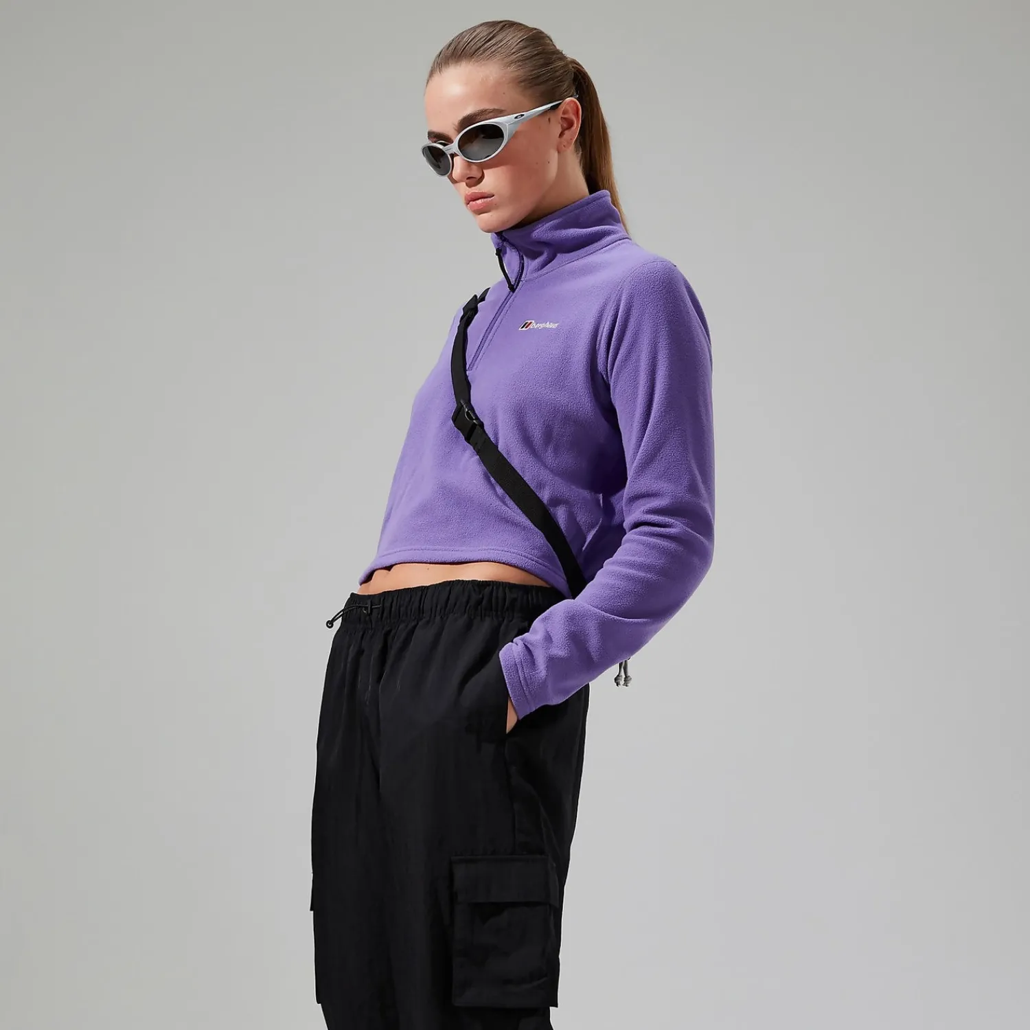 Berghaus Women's URB Prism Cropped Half Zip Fleece - Purple Discount