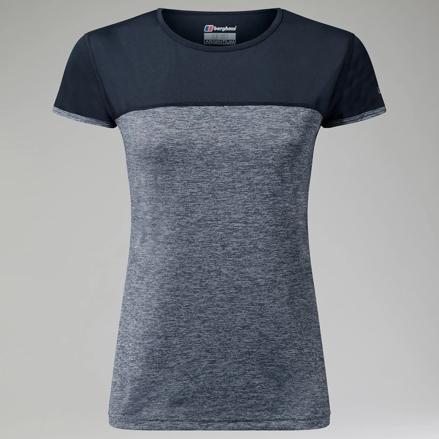 Berghaus Women's Voyager Tech Tee Short Sleeve Crew - Dark Grey / Black Online