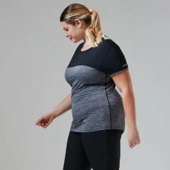 Berghaus Women's Voyager Tech Tee Short Sleeve Crew - Dark Grey / Black Online