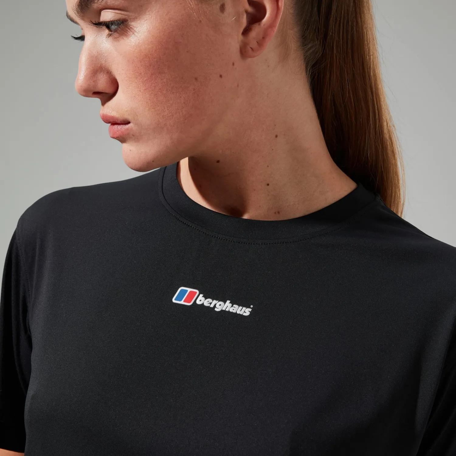 Berghaus Women's Wayside Boxy Short Sleeve Tech Tee Black Fashion